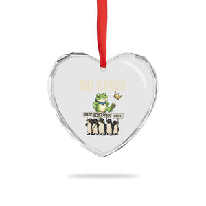 Resist Frog Heart Crystal Glass Ornament No Kings Funny Portland Protest ICE Activist Meme TS14 Print Your Wear