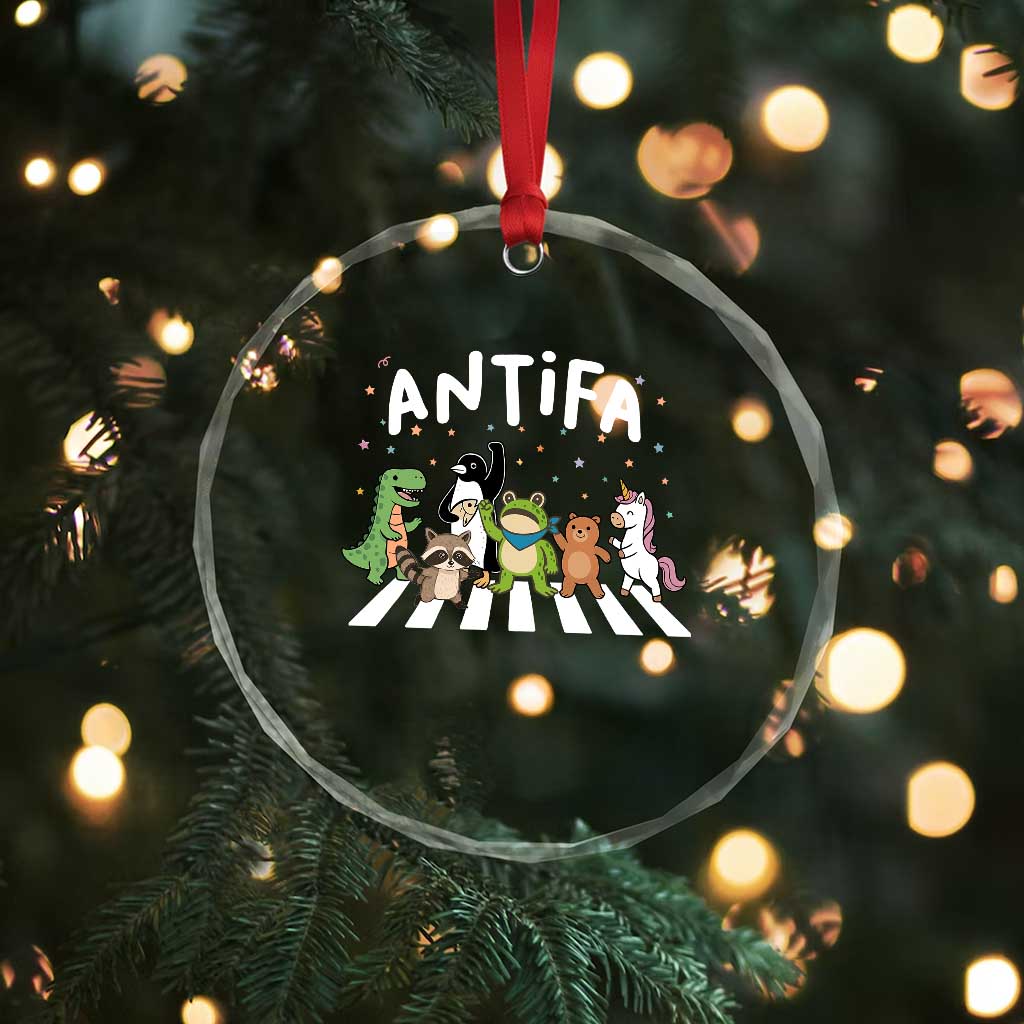 Resist Frog Protest Crystal Glass Ornament Antifa Inflatable Costume Portland Frog Political Satire TS10 Print Your Wear