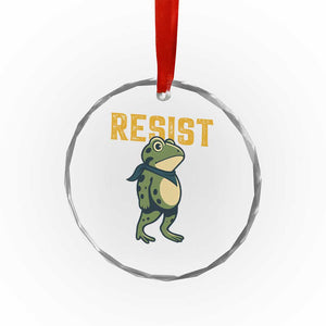 Resist Frog Protest Crystal Glass Ornament Free Portland Political Satire TS02 Print Your Wear
