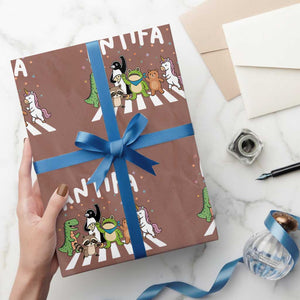 Resist Frog Protest Wrapping Paper Roll Antifa Inflatable Costume Portland Frog Political Satire TS10 Mocha Print Your Wear