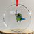 Resist Frog Warrior Crystal Glass Ornament Funny Rebel Meme Gift - Print Your Wear