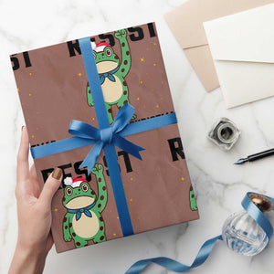 Resist Frog Wrapping Paper Roll Funny Portland Protest ICE Activist Meme TS14 Mocha Print Your Wear