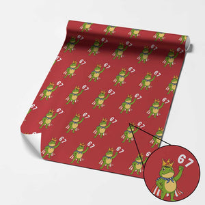 Resist Frog Wrapping Paper Roll Super American 67 Six Seven Meme TS14 Red Print Your Wear