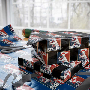 Resist Greenland Polar Bear Holding Flag Art Wrapping Paper Roll Resistance Political TS11 Black Print Your Wear