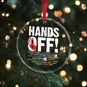 Resist Hands Off Crystal Glass Ornament Protect USA American We The People TS02 Print Your Wear