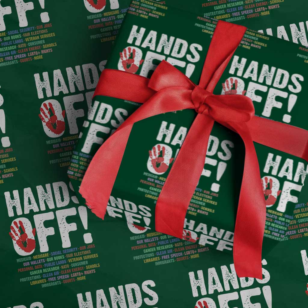 Resist Hands Off Wrapping Paper Roll Protect USA American We The People TS02 Green Print Your Wear