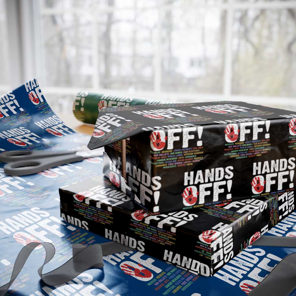 Resist Hands Off Wrapping Paper Roll Protect USA American We The People TS02 Black Print Your Wear
