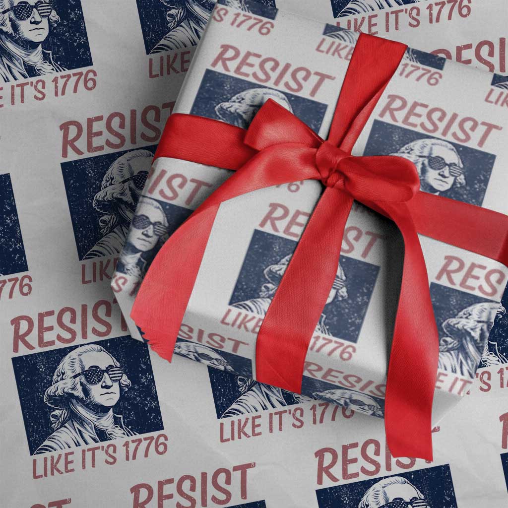 Resist Like its 1776 Wrapping Paper Roll America 4th of July 250 Years Freedom TS14 White Print Your Wear
