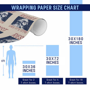 Resist Like its 1776 Wrapping Paper Roll America 4th of July 250 Years Freedom