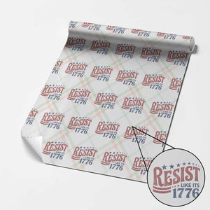 Resist Like Its 1776 Wrapping Paper Roll Vintage Distressed Patriotic Political Satire Graphic