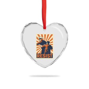 Resist Marine Veteran Political Protest Heart Crystal Glass Ornament America First Anti War TS02 Print Your Wear