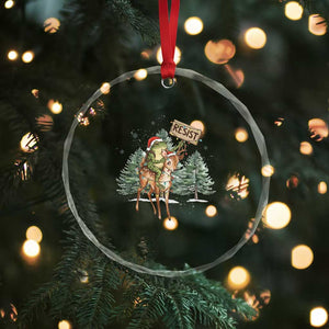 Resist Portland Frog Protest Christmas Crystal Glass Ornament Funny Holiday Meme Gift Idea TS12 Print Your Wear