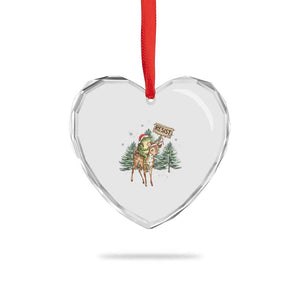 Resist Portland Frog Protest Christmas Heart Crystal Glass Ornament Funny Holiday Meme Gift Idea TS12 Print Your Wear