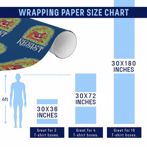 Resist Portland Frog Protest Wrapping Paper Roll Funny No Kings Xmas Gift TS12 Print Your Wear
