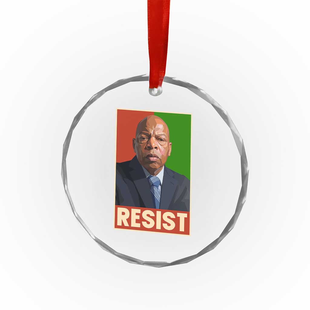 Resist Protest Civil Rights Crystal Glass Ornament John Lewis Black History TS14 Print Your Wear