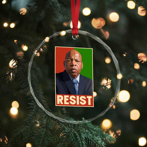 Resist Protest Civil Rights Crystal Glass Ornament John Lewis Black History TS14 Print Your Wear