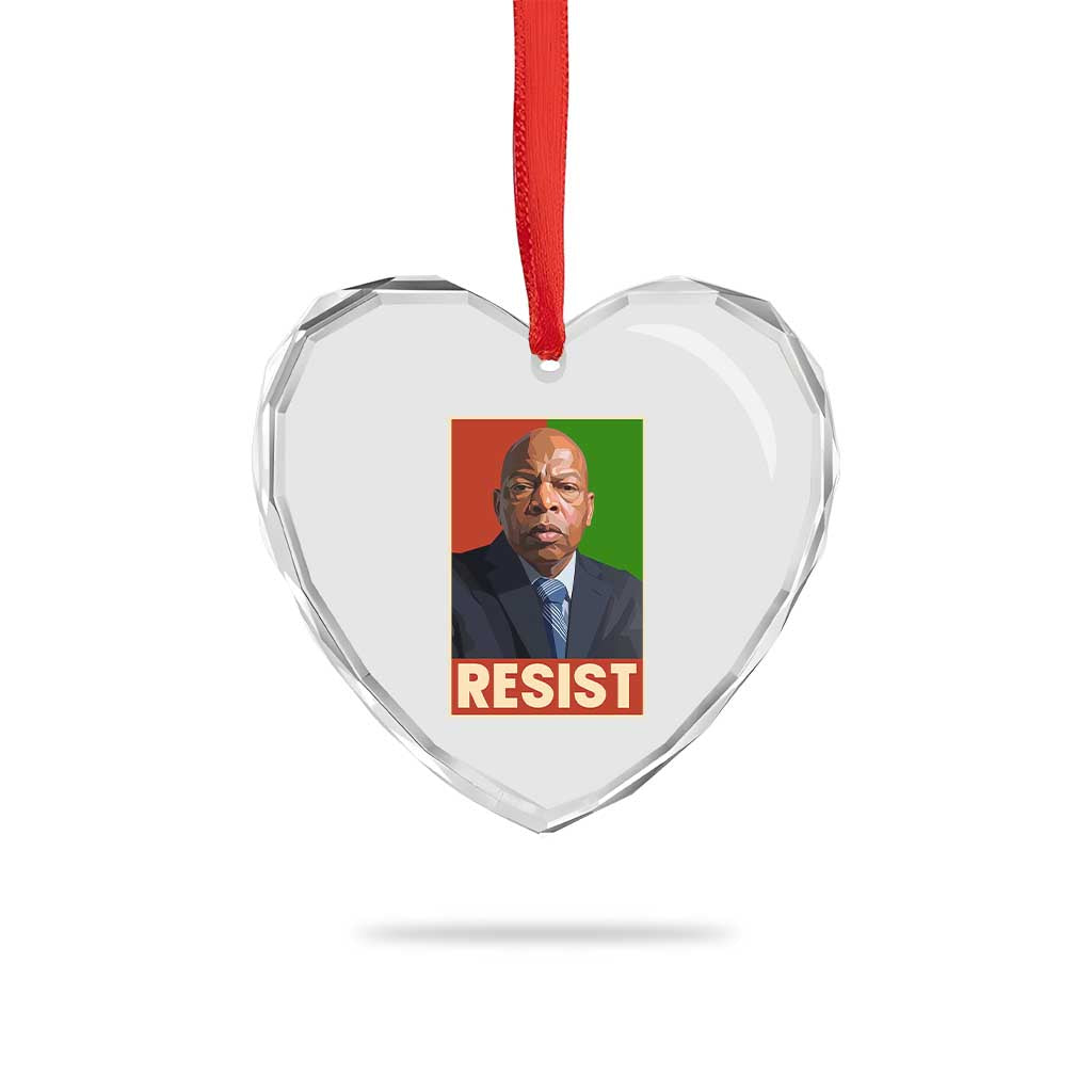 Resist Protest Civil Rights Heart Crystal Glass Ornament John Lewis Black History TS14 Print Your Wear