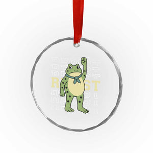 Resist Raised Fist Frog Crystal Glass Ornament Portland Protest Freedom Fighter TS02 Print Your Wear