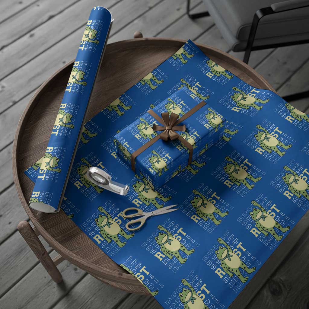 Resist Raised Fist Frog Wrapping Paper Roll Portland Protest Freedom Fighter TS02 Blue Print Your Wear