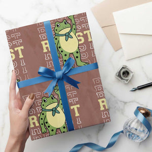 Resist Raised Fist Frog Wrapping Paper Roll Portland Protest Freedom Fighter TS02 Mocha Print Your Wear