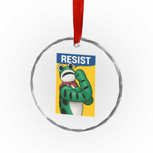 Resist Rosie Frog Crystal Glass Ornament Protest Parody Feminist Retro Poster TS02 Print Your Wear