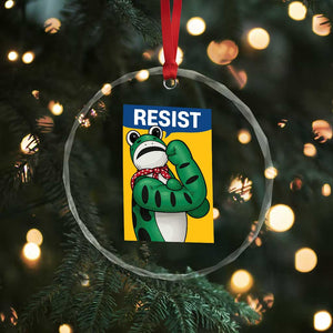 Resist Rosie Frog Crystal Glass Ornament Protest Parody Feminist Retro Poster TS02 Print Your Wear