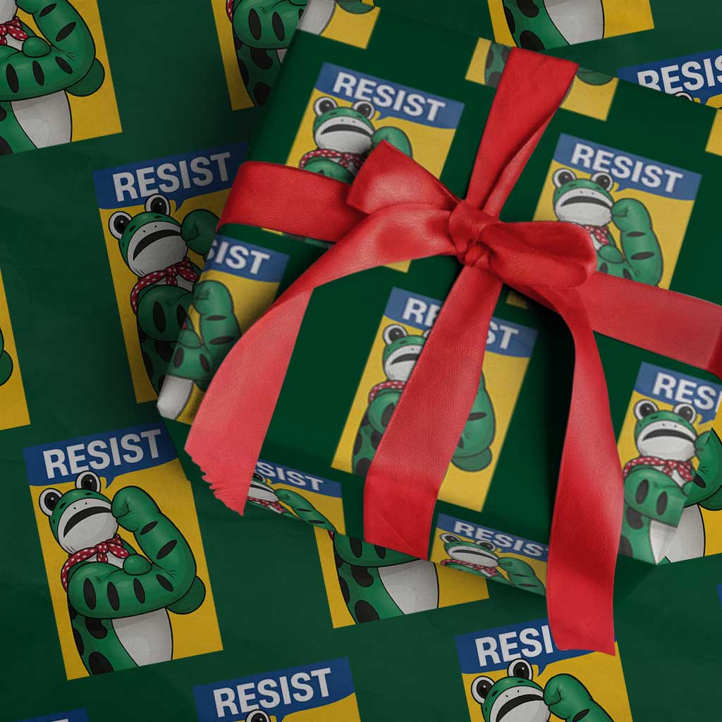 Resist Rosie Frog Wrapping Paper Roll Protest Parody Feminist Retro Poster TS02 Green Print Your Wear