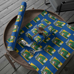 Resist Rosie Frog Wrapping Paper Roll Protest Parody Feminist Retro Poster TS02 Blue Print Your Wear