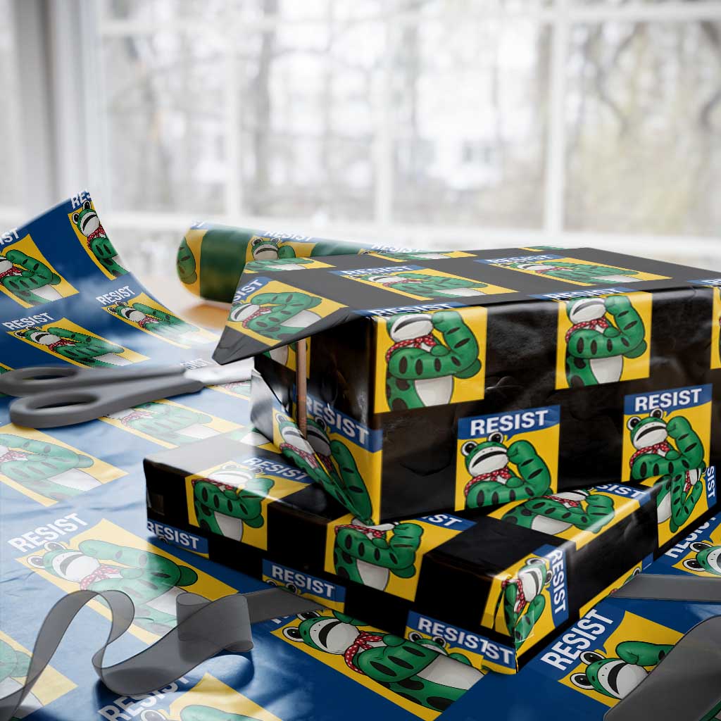 Resist Rosie Frog Wrapping Paper Roll Protest Parody Feminist Retro Poster TS02 Black Print Your Wear