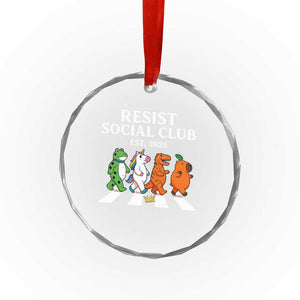 Resist Social Club 2025 Crystal Glass Ornament Portland Frog Animals Mascot Walking TS11 Print Your Wear