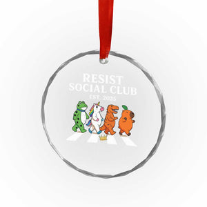 Resist Social Club 2025 Crystal Glass Ornament Portland Frog Animals Mascot Walking TS11 Print Your Wear