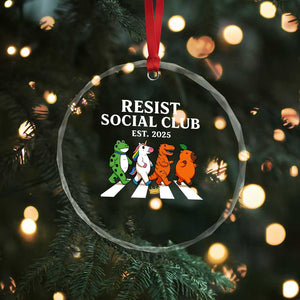 Resist Social Club 2025 Crystal Glass Ornament Portland Frog Animals Mascot Walking TS11 Print Your Wear