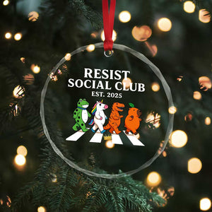 Resist Social Club 2025 Crystal Glass Ornament Portland Frog Animals Mascot Walking TS11 Print Your Wear