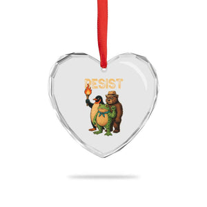 Resist Social Club 2025 Heart Crystal Glass Ornament Bear Penguin Frog Protest Unity for Social Justice TS02 Print Your Wear