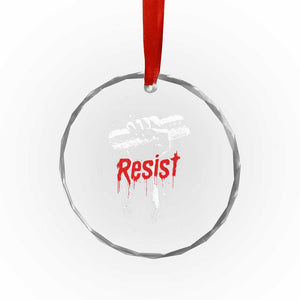 Resist with Sandwich Power Crystal Glass Ornament Funny Food Rebellion Political Satire TS02 Print Your Wear