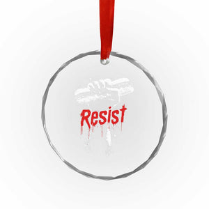 Resist with Sandwich Power Crystal Glass Ornament Funny Food Rebellion Political Satire TS02 Print Your Wear