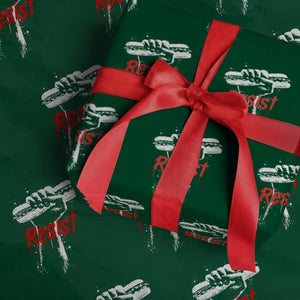 Resist with Sandwich Power Wrapping Paper Roll Funny Food Rebellion Political Satire TS02 Green Print Your Wear