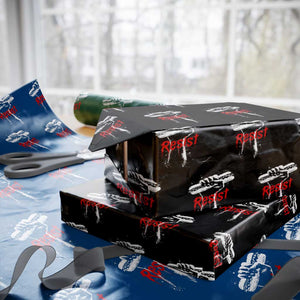 Resist with Sandwich Power Wrapping Paper Roll Funny Food Rebellion Political Satire TS02 Black Print Your Wear
