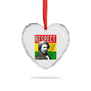 Respect Frederick Douglass Heart Crystal Glass Ornament It Is Easier To Build Strong Children Empowerment TS02 Print Your Wear