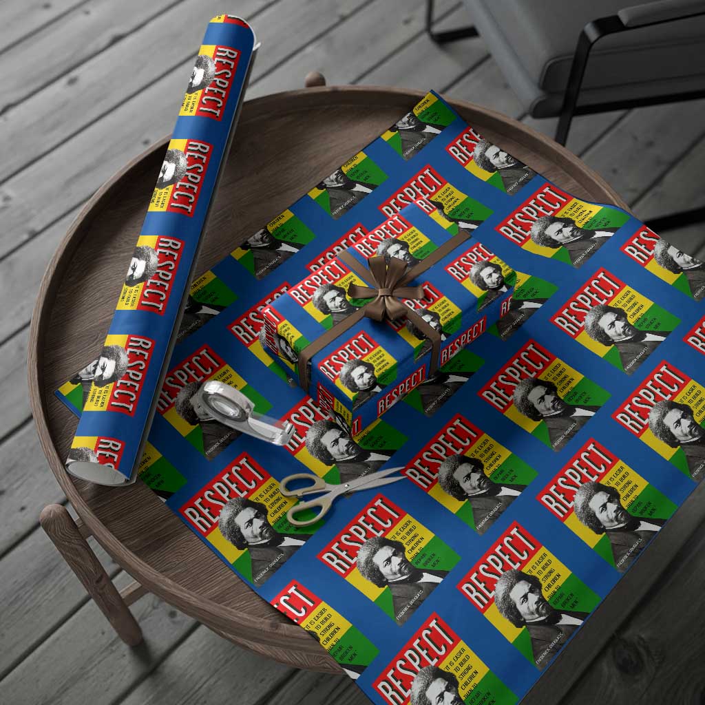 Respect Frederick Douglass Wrapping Paper Roll It Is Easier To Build Strong Children Empowerment TS02 Blue Print Your Wear