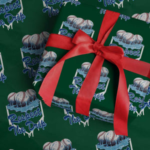 Respect The Drip Baseball Wrapping Paper Roll Driping Ice Cream Sport Lover TS02 Green Print Your Wear