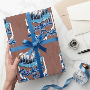 Respect The Drip Baseball Wrapping Paper Roll Driping Ice Cream Sport Lover TS02 Mocha Print Your Wear