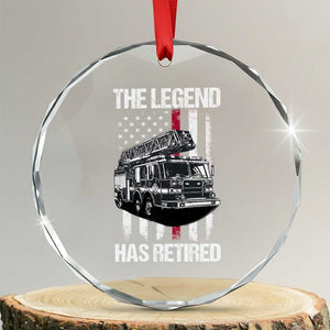 Retired Firefighter Crystal Glass Ornament American Flag Vintage Fireman Retirement Gifts TS10 Transparent Glass 3'' Circle Print Your Wear