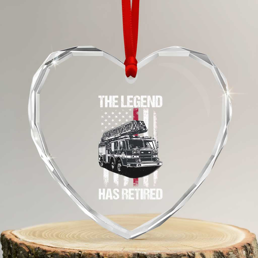 Retired Firefighter Heart Crystal Glass Ornament American Flag Vintage Fireman Retirement Gifts TS10 Transparent Glass 3'' Heart Print Your Wear