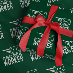 Retired Postal Worker Wrapping Paper Roll Mailman Postman Retirement Gifts TS10 Green Print Your Wear