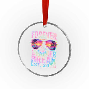 Retired Teacher Crystal Glass Ornament Forever On Summer Break Retirement 2026 TS10 Print Your Wear