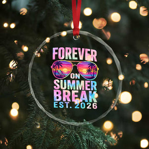 Retired Teacher Crystal Glass Ornament Forever On Summer Break Retirement 2026 TS10 Print Your Wear