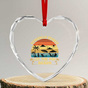 Retirement 2026 Heart Crystal Glass Ornament Officially Retired Let The Fun Begin Retro TS10 Transparent Glass 3'' Heart Print Your Wear