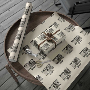 Retirement 2026 Wrapping Paper Roll Cool Retired Gift American Flag TS10 Beige Print Your Wear
