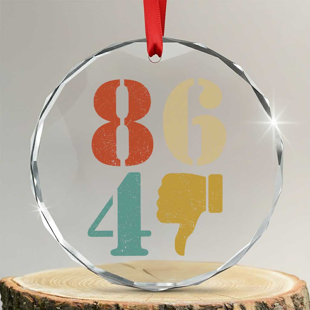 Retro 8647 Crystal Glass Ornament Classic Retro Vintage 80s Style TS10 Transparent Glass 3'' Circle Print Your Wear